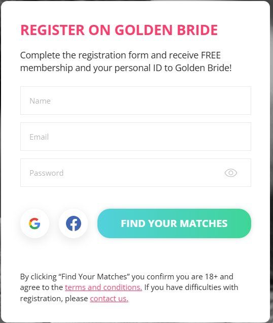 How to Register on GoldenBride.net